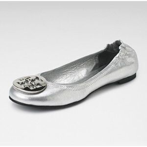 Tory Burch Silver Flats